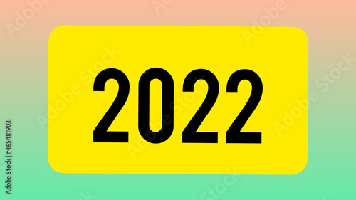 2022 New year colourful background texture stylist font illustration