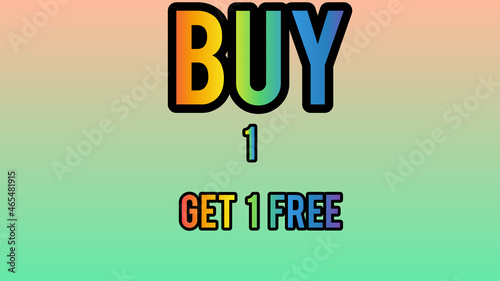 Buy one get one free stylist colour font background texture illustration