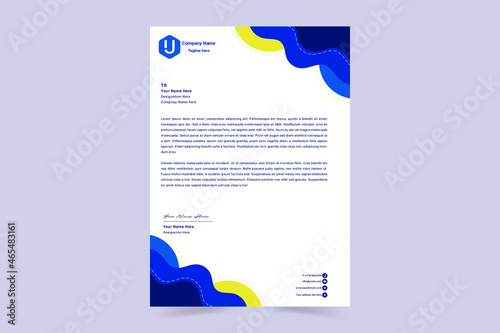 Creative Abstract Letterhead Design. Business Style Letter Head Templates For Your Business. The Letterhead Element Of Stationery Design. Vector Illustration