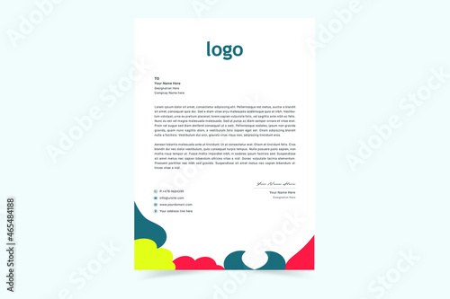 letterhead template design minimalist simple. Creative Colorful and Modern abstract letter head business templates for your project. Vector Illustration