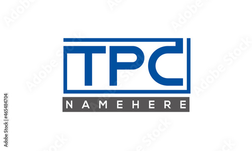 TPC Letters Logo With Rectangle Logo Vector