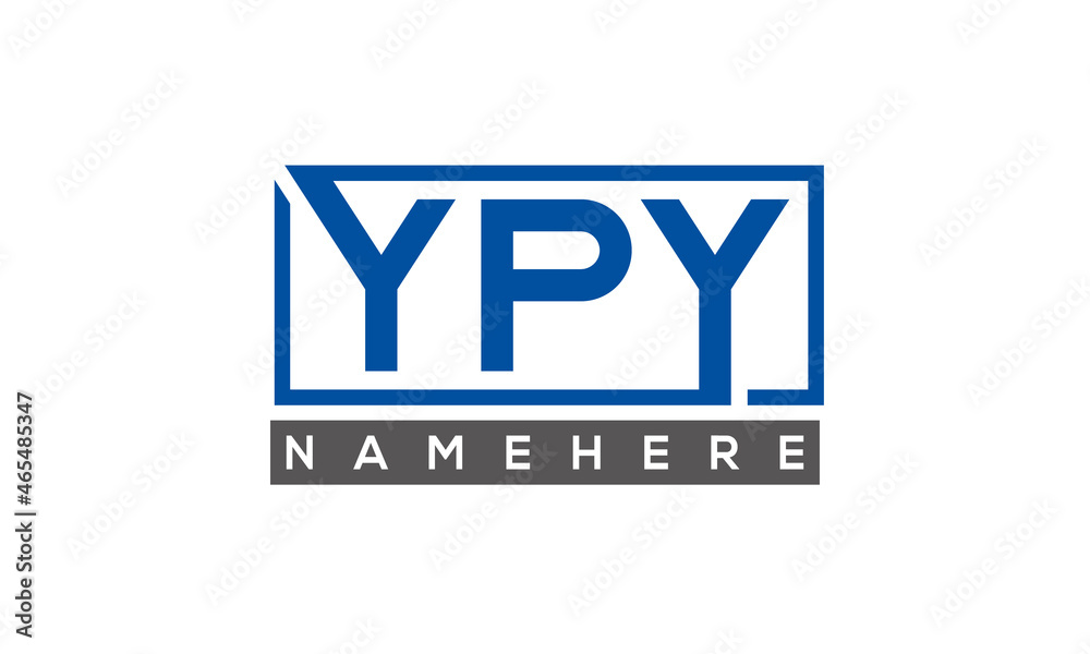 YPY Letters Logo With Rectangle Logo Vector YPY Letters Logo With Rectangle Logo Vector
