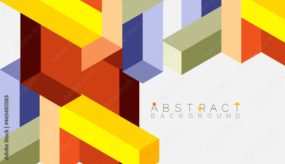 Abstract background. 3d cubes, cubic elements and blocks. Techno or business concept for wallpaper, banner, background, landing page Abstract background. 3d cubes, cubic elements and blocks. Techno or business concept for wallpaper, banner, background, landing page