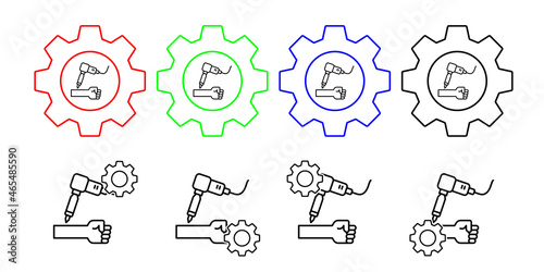 Alcohol, addictions, beer vector icon in gear set illustration for ui and ux, website or mobile application
