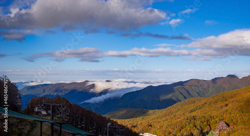 Wallpaper Mural Sea of clouds and autumn mountains (Zao, Yamagata, Japan) Torontodigital.ca