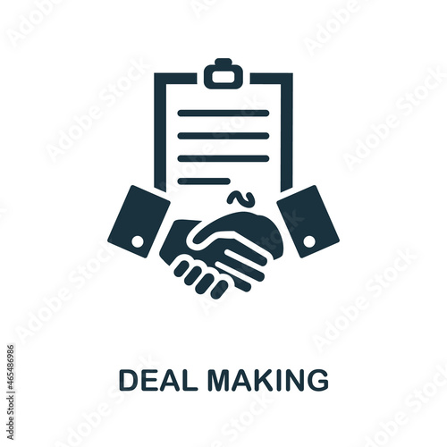 Deal Making icon. Monochrome simple element from leadership collection. Creative Deal Making icon for web design, templates, infographics and more