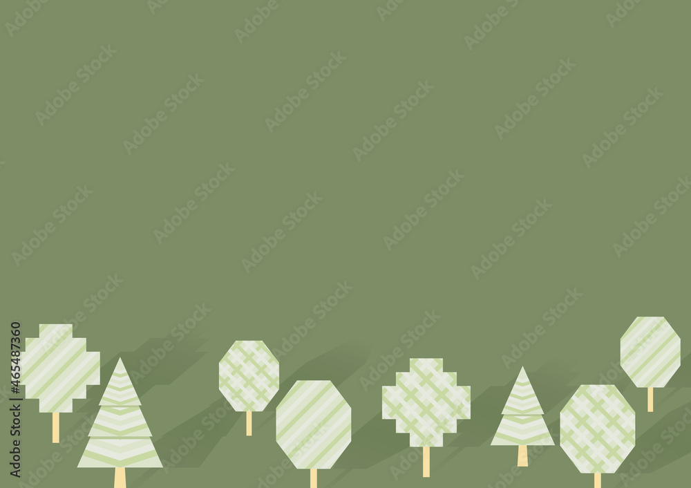 木 シンプル イラスト 背景素材 緑色 グリーン Stock Vektorgrafik Adobe Stock