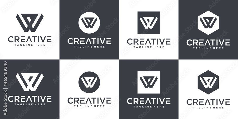 w logo design