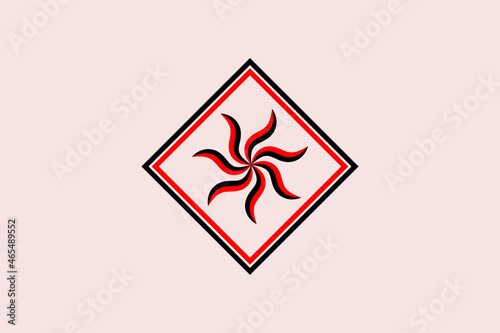 logo icon vector, square with wave direction, circular