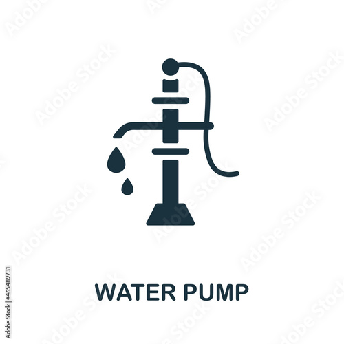 Water Pump icon. Monochrome sign from machinery collection. Creative Water Pump icon illustration for web design, infographics and more