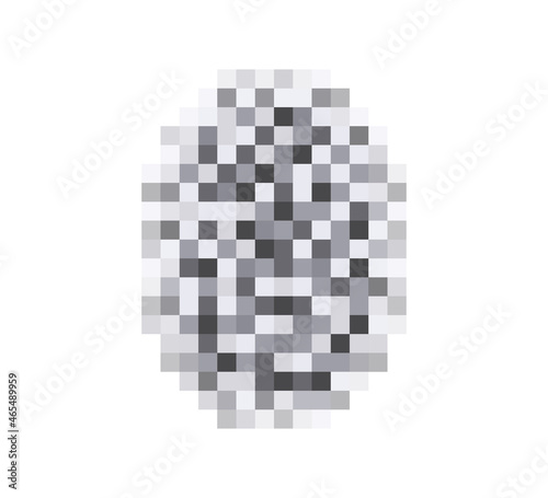 Censor blur effect texture for face or nude skin. Blurry pixel transparent censorship oval. Vector illustration isolated on white background.