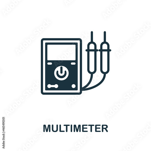 Multimeter icon. Monochrome sign from machinery collection. Creative Multimeter icon illustration for web design, infographics and more