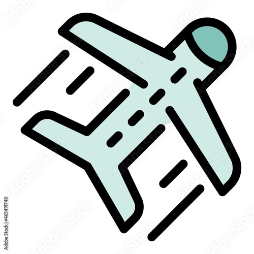 Airport service icon. Outline airport service vector icon color flat isolated