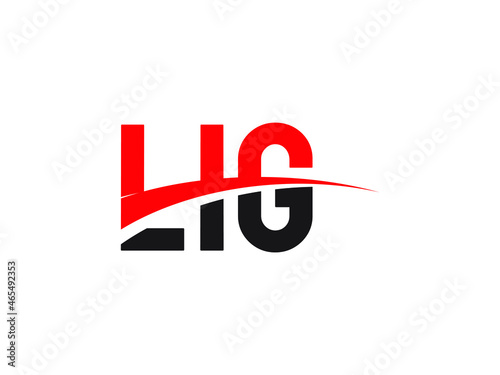LIG Letter Initial Logo Design Vector Illustration