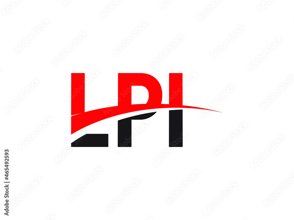 LPI Letter Initial Logo Design Vector Illustration