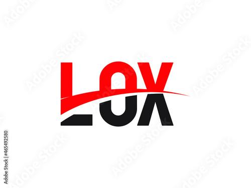 LOX Letter Initial Logo Design Vector Illustration