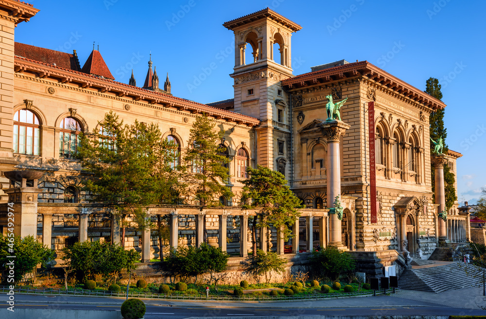 Palais de Rumine palace in Lausanne city, Switzerland