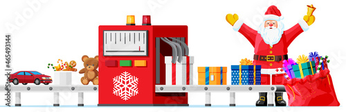 Christmas Factory Packs Gifts Boxes.