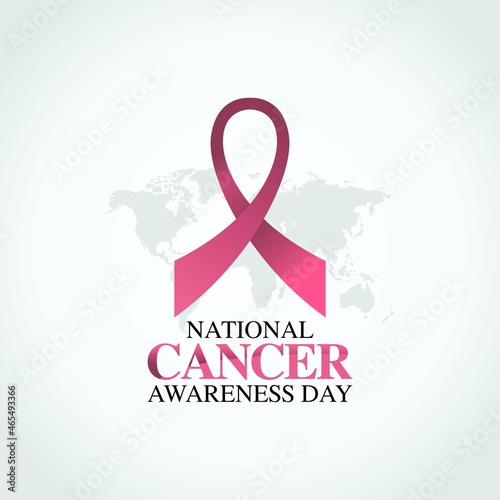 vector graphic of national cancer awareness day good for national cancer awareness day celebration. flat design. flyer design.flat illustration.