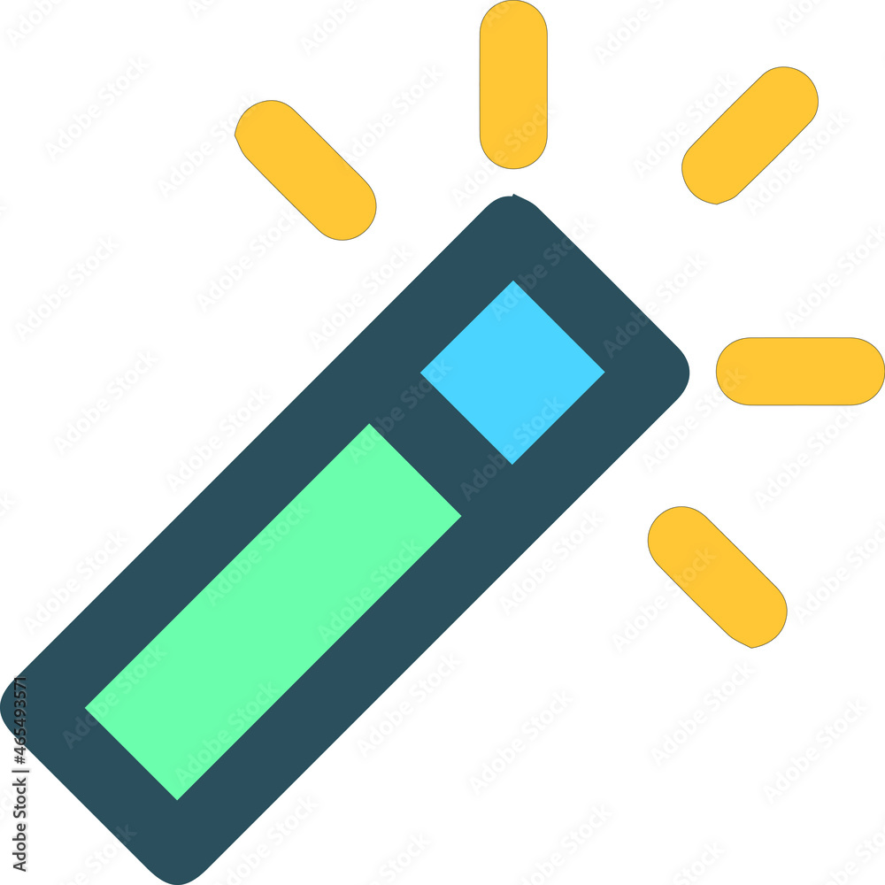 Magic wand icon, Set of all Photography color flat icons isolated on white background