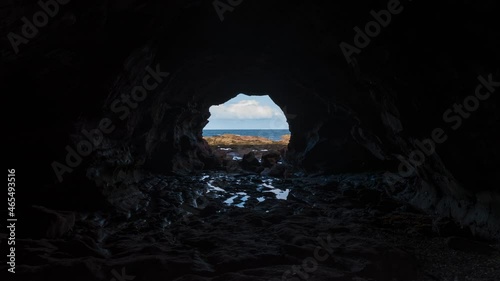 Fraserburgh, Scotland, UK, Beach Area Time Lapse.  The Broch or Faithlie is a town in Aberdeenshire, Scotland  photo