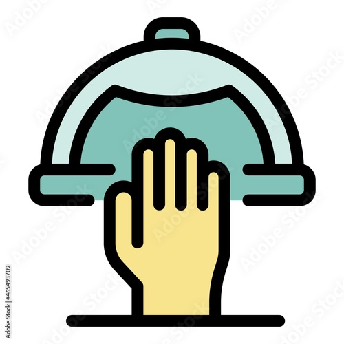 Nail dryer icon. Outline nail dryer vector icon color flat isolated