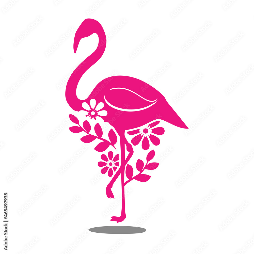 custom made wallpaper toronto digitalFloral Pink Flamingo