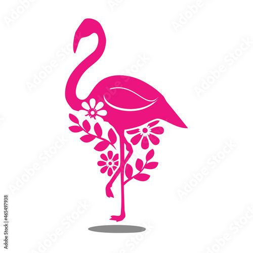 Floral Pink Flamingo © eliavellanoza