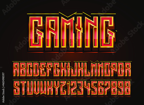 fantasy gold gaming esport logo title editable text effect