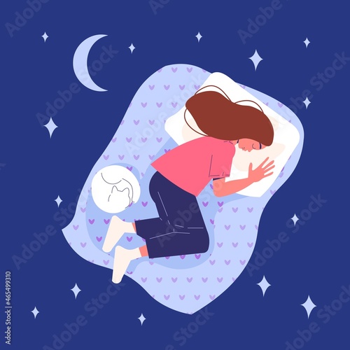Healthy Sleep Poses Concept