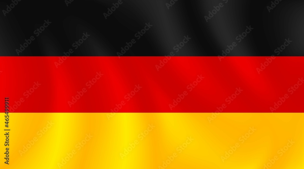 The national flag of the Germany with imitation of light waves on the fabric. Weimar Republic. Vector stock illustration The national flag of the Germany with imitation of light waves on the fabric. Weimar Republic. Vector stock illustration