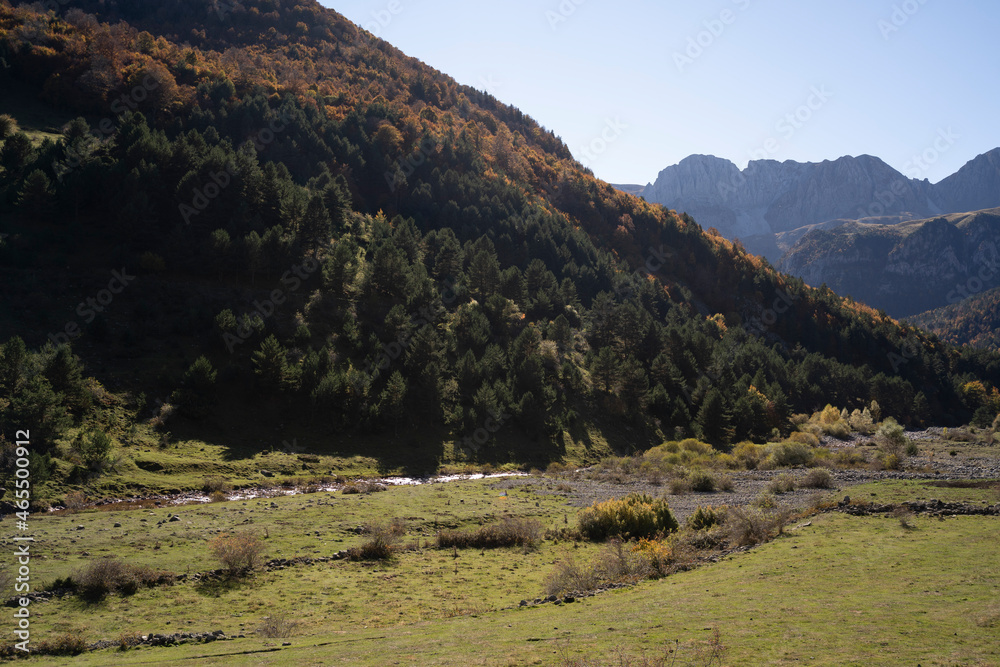 Naklejka premium mountain landscape in autumn in the pyrenees