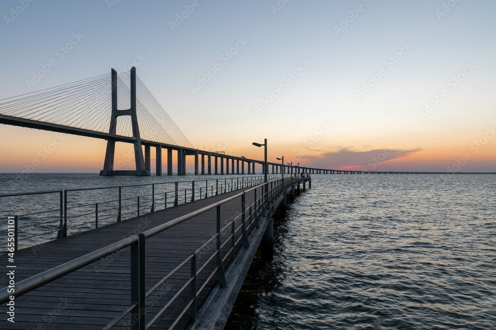 Vasco of Gama Bridge at sunrise