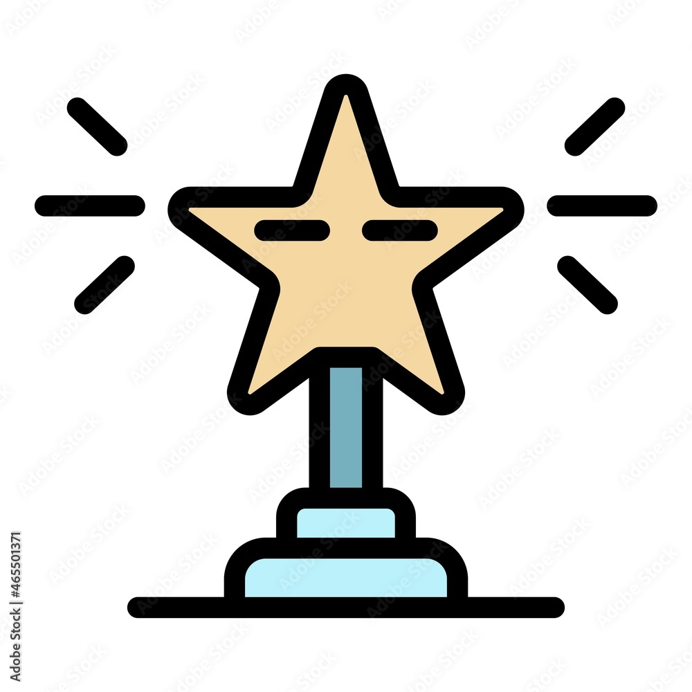 Premium star icon. Outline premium star vector icon color flat isolated Premium star icon. Outline premium star vector icon color flat isolated