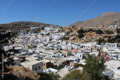 Lindos Stadt von oben