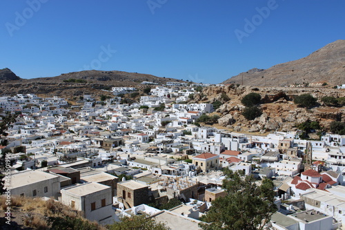 Lindos Stadt von oben