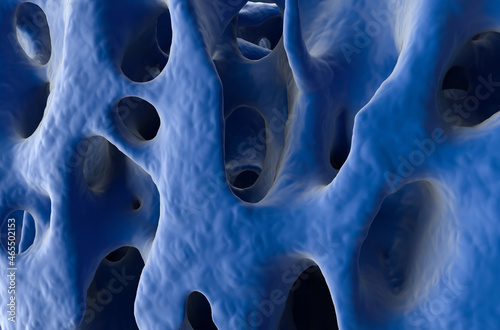 Normal bone structure (healthy bone cortex) - isometric view 3d illustration photo