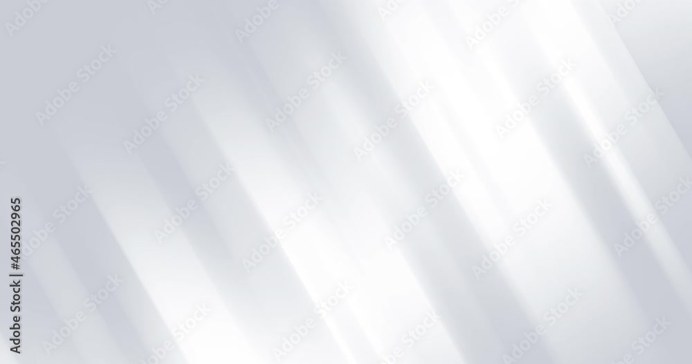 Elegant light grey white seamless looped background. Diagonal white stripes animation. Digital minimal geometric 3d BG. Technology metallic line. Premium luxury design template. Animated soft pattern