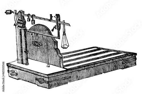 STEELYARD – 1897 Original Vintage Engraved Illustration