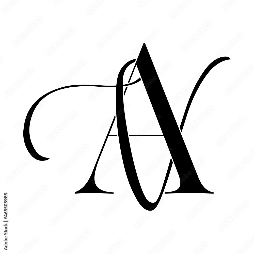 av, va, monogram logo. Calligraphic signature icon. Wedding Logo Monogram. modern monogram symbol. Couples logo for wedding