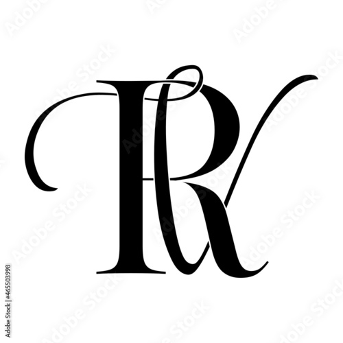 rv, vr, monogram logo. Calligraphic signature icon. Wedding Logo Monogram. modern monogram symbol. Couples logo for wedding