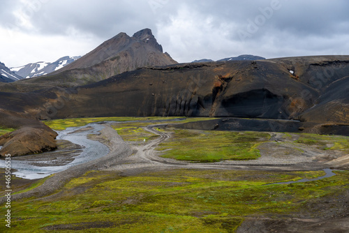 Volcanic mountains of Landmannalaugar in Fjallabak Nature Reserve. Iceland © wjarek