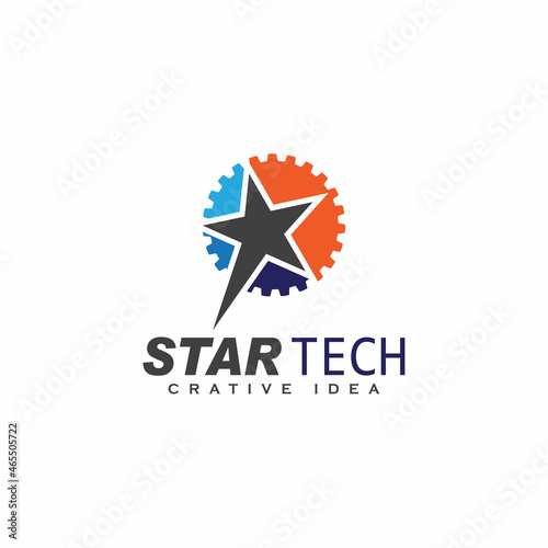 Technology logo template vector illustration