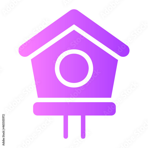 birdhouse gradient icon