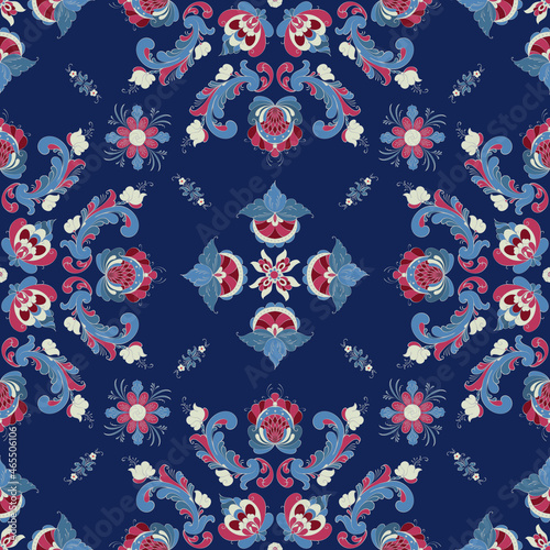Rosemaling vector pattern 62