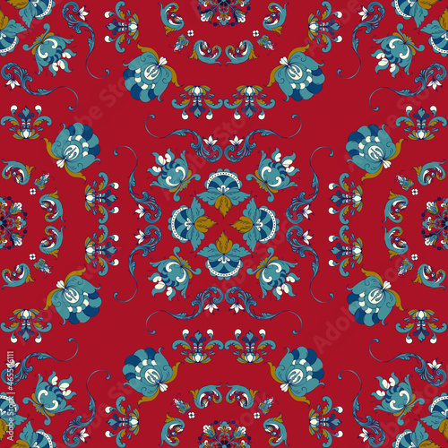 Rosemaling vector pattern 61