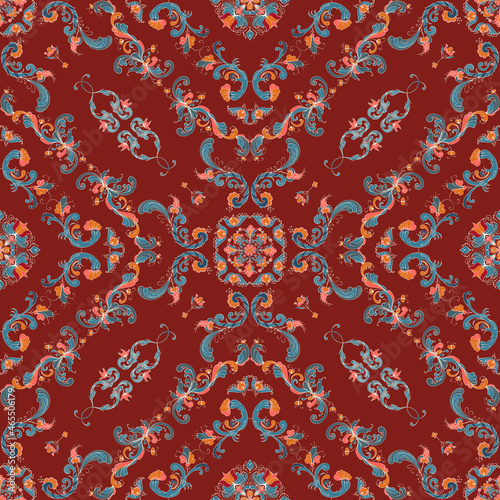 Rosemaling vector pattern 65
