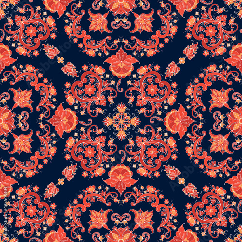 Rosemaling vector pattern 73