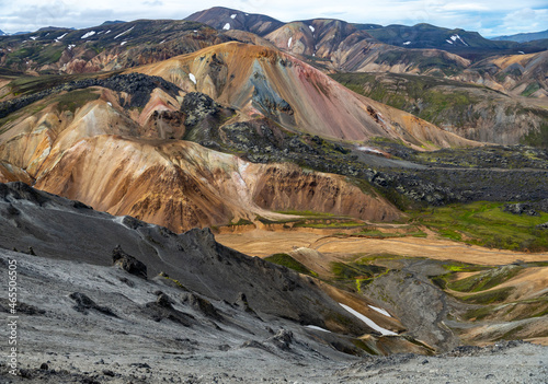 Volcanic mountains of Landmannalaugar in Fjallabak Nature Reserve. Iceland photo
