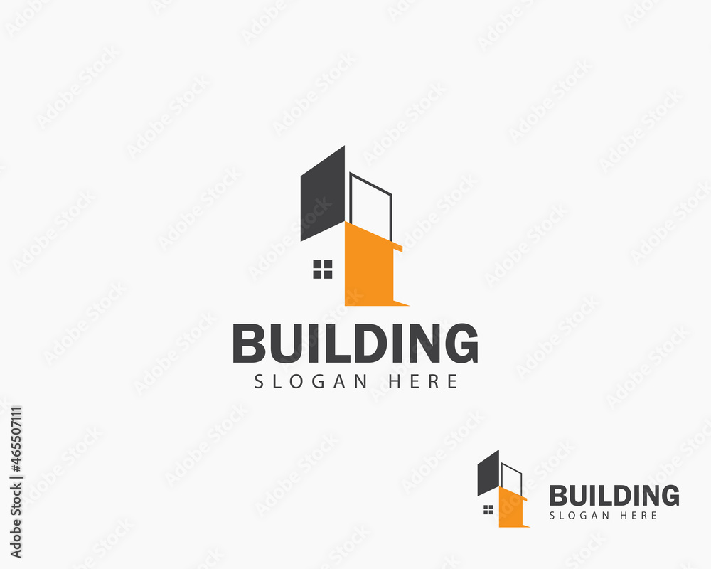 Building logo creative city skyline construct business